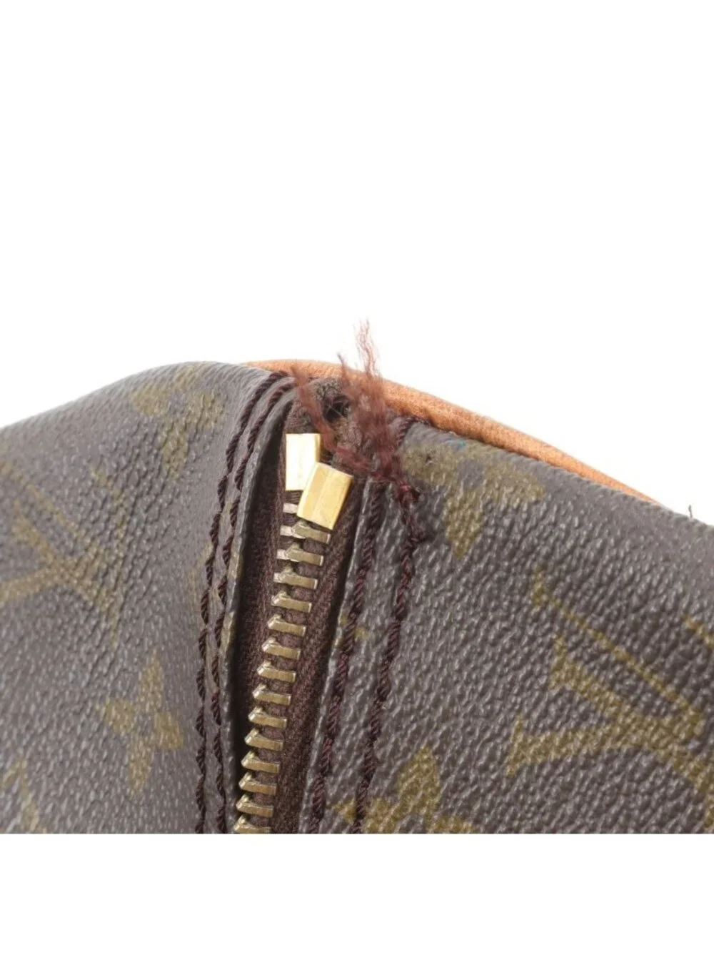 Louis Vuitton Monogram Keepall 45 Leather Boston Bag Tote Carry
